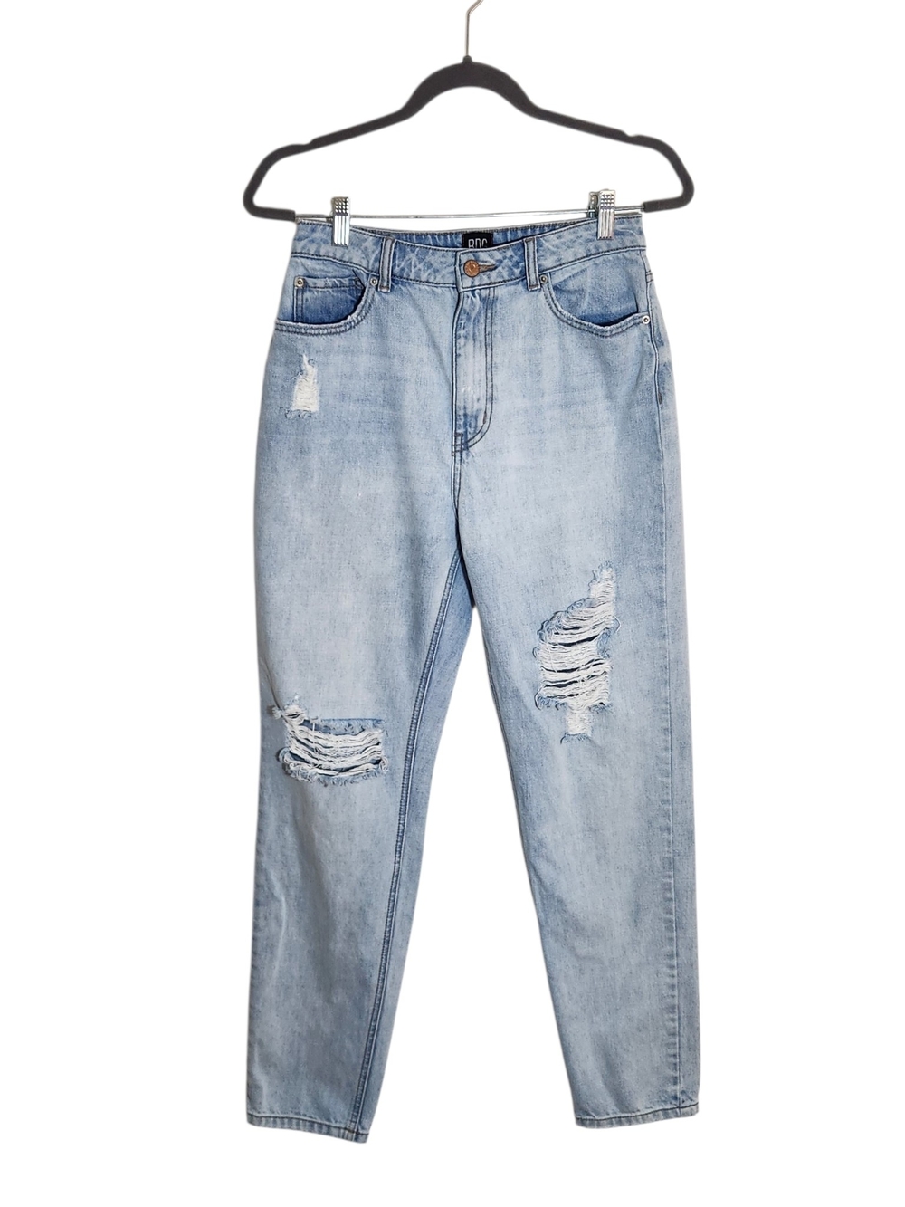 BDG High Rise Mom Jeans Tapered Distressed Denim Size 28